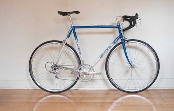 Vintage steel frame road bike at Pedal Cyclery