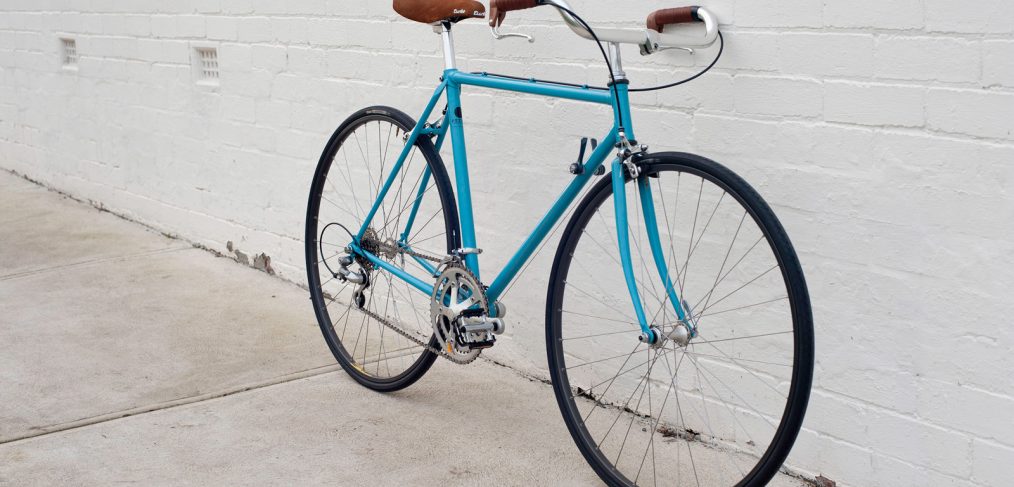 Vintage steel frame road bike at Pedal Cyclery