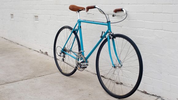 Vintage steel frame road bike at Pedal Cyclery