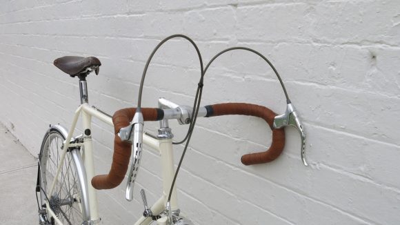 Vintage steel frame road bike at Pedal Cyclery