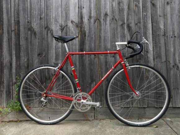 Vintage steel frame road bike at Pedal Cyclery